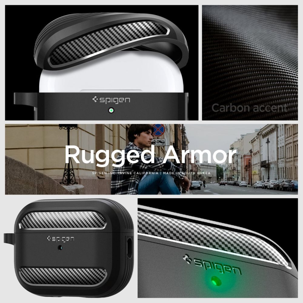 Case Rugged Armor AirPods Pro 2 Zwart