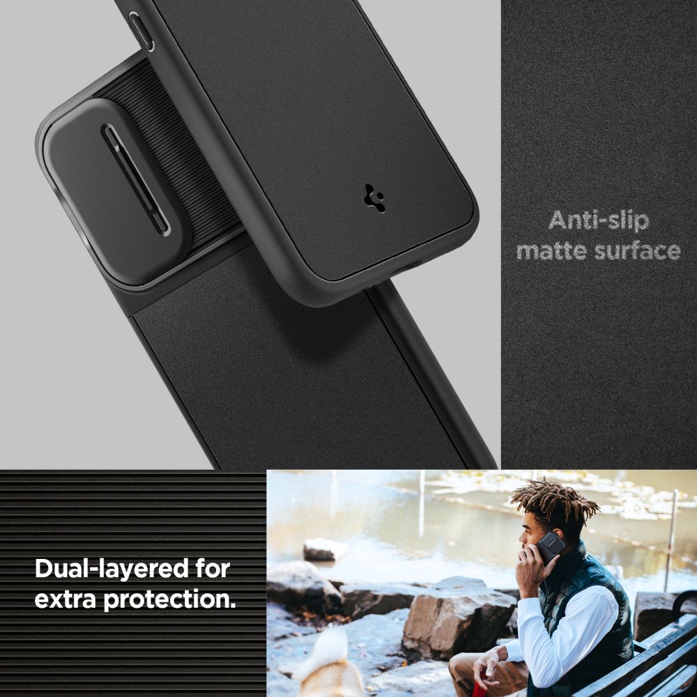 Case Optik Armor Samsung Galaxy A54 Zwart