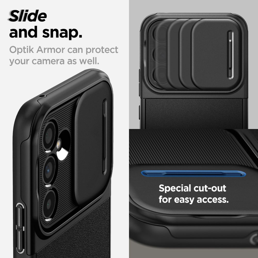 Case Optik Armor Samsung Galaxy A54 Zwart