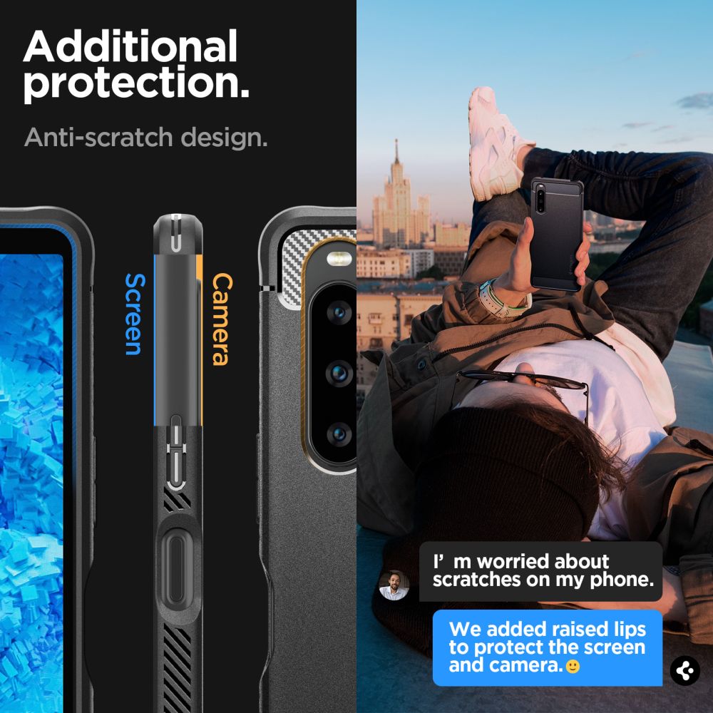 Case Rugged Armor Sony Xperia 1 V zwart