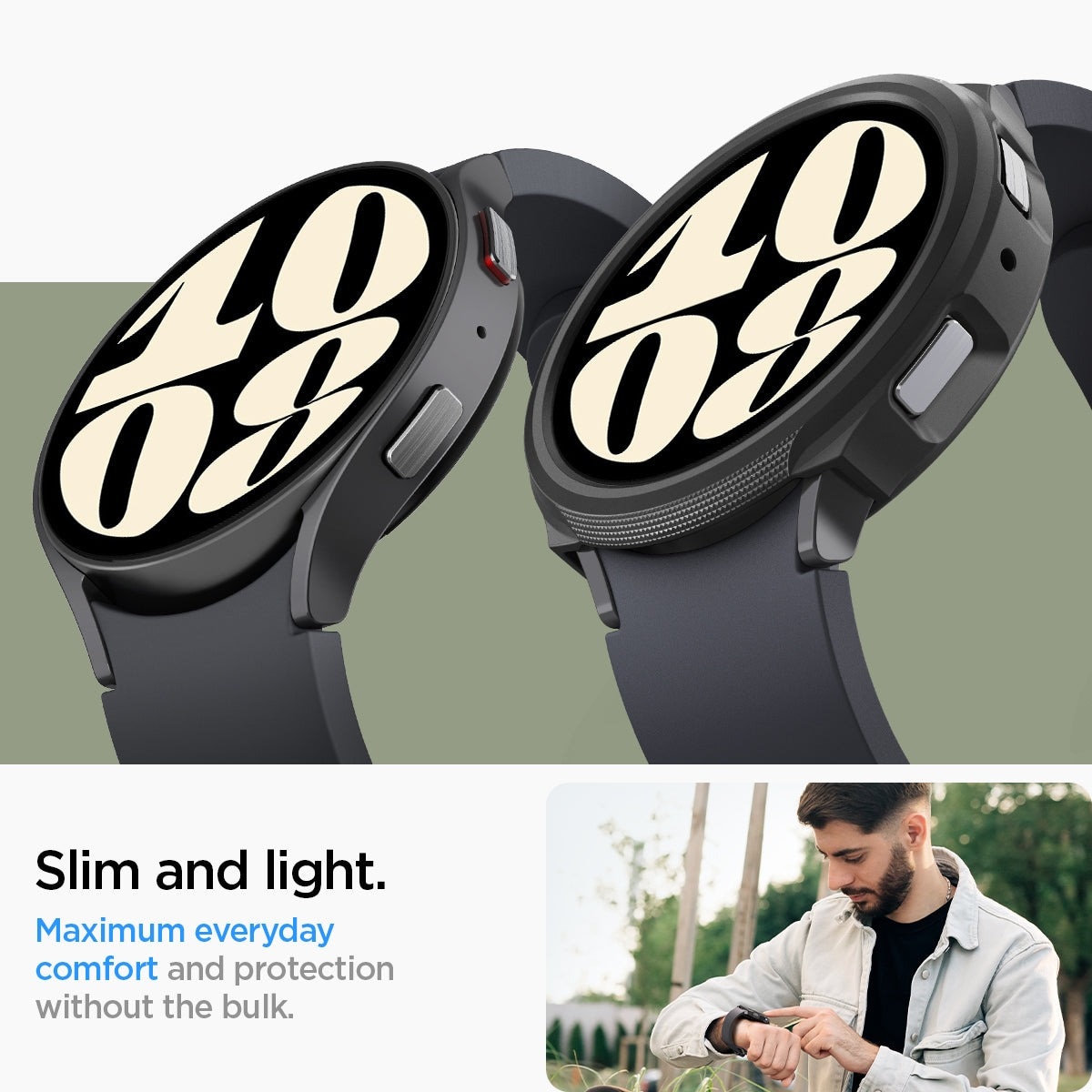 Case Liquid Air Samsung Galaxy Watch 6 44mm zwart