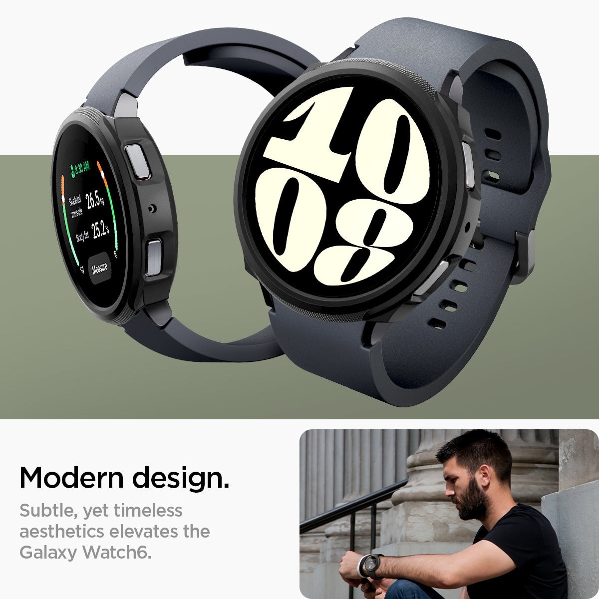 Case Liquid Air Samsung Galaxy Watch 6 44mm zwart