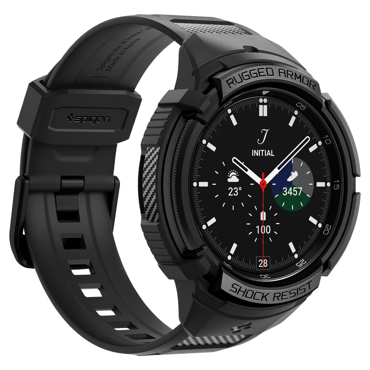 Case Rugged Armor Pro Samsung Galaxy Watch 6 Classic 47mm zwart