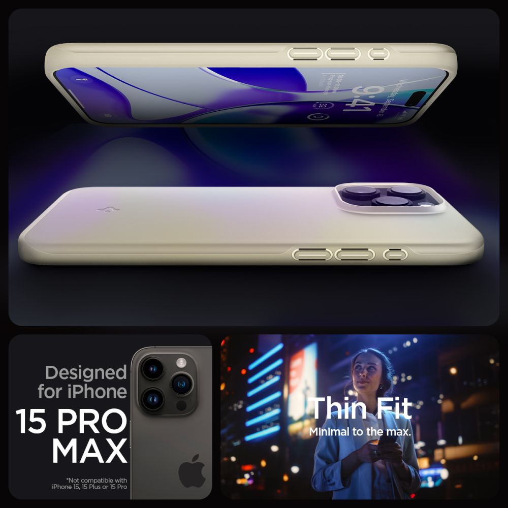 Case Thin Fit iPhone 15 Pro Max Mute Beige