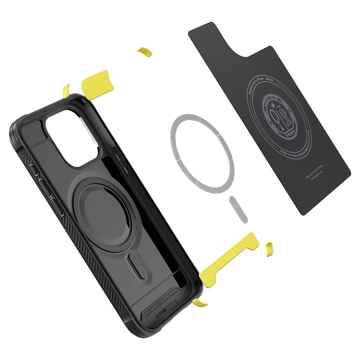Case Rugged Armor MagSafe iPhone 15 Pro Zwart