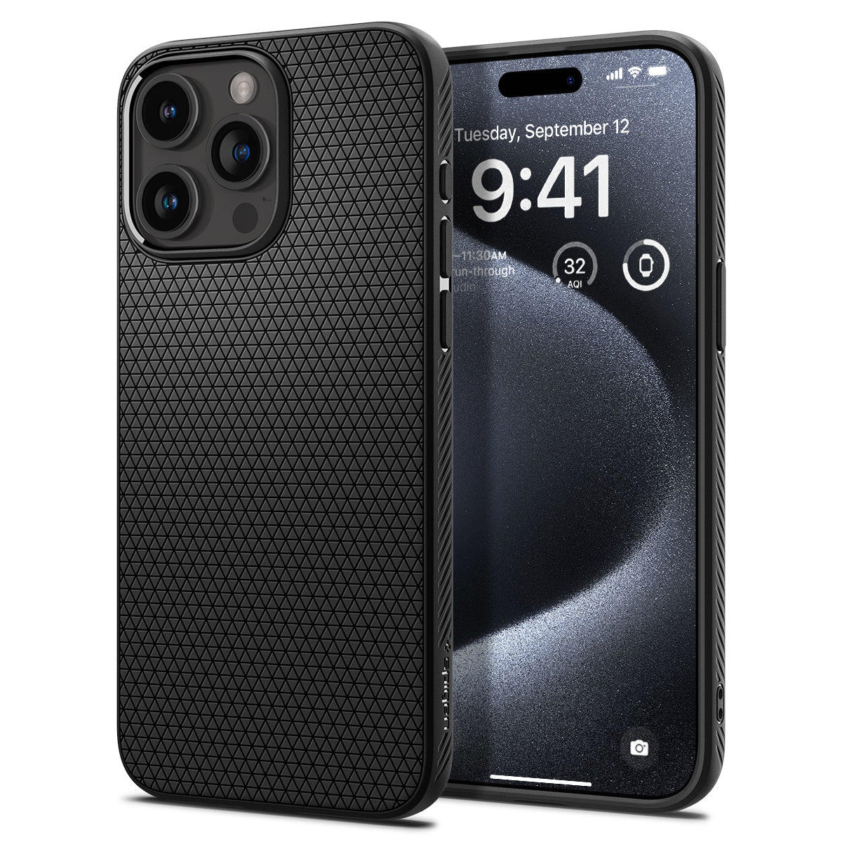 Case Liquid Air iPhone 15 Pro zwart