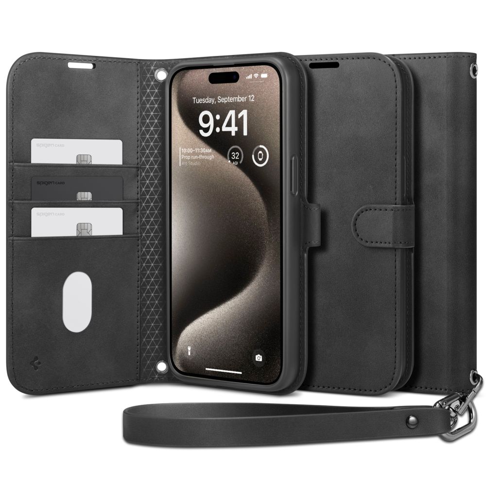 Hoesje Wallet S Pro iPhone 15 Pro Black