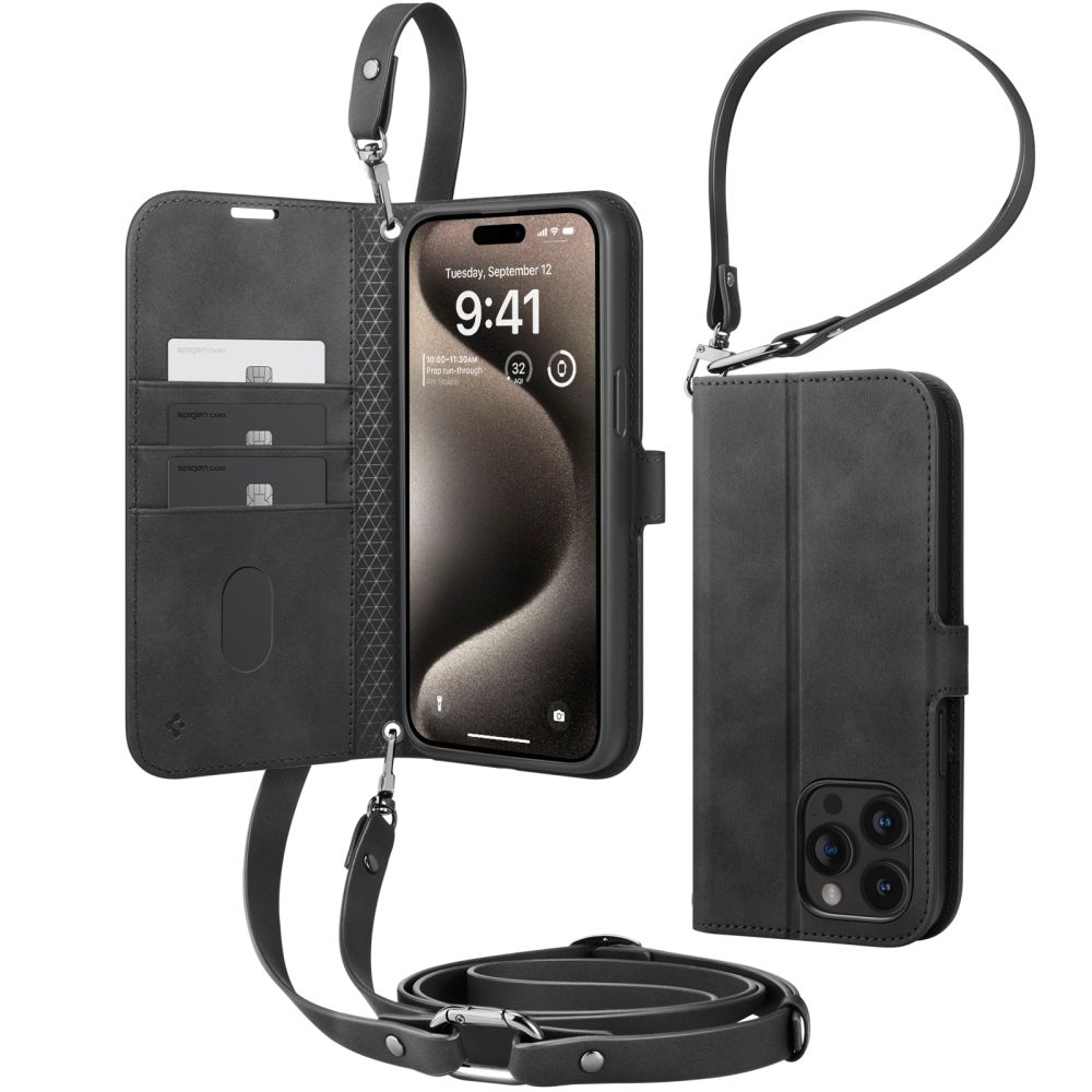 Hoesje Wallet S Pro iPhone 15 Pro Black