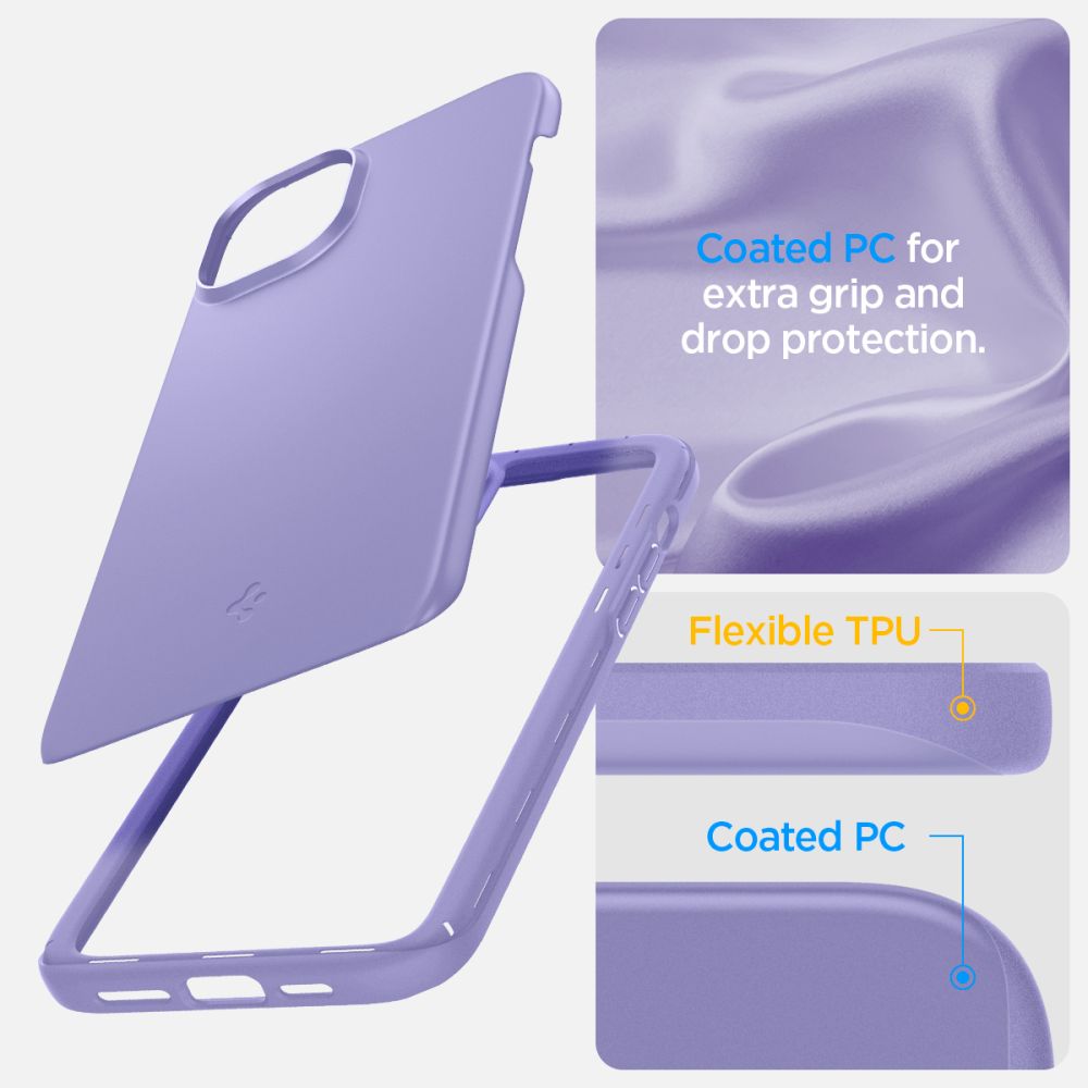 Case Thin Fit iPhone 15 Iris Purple