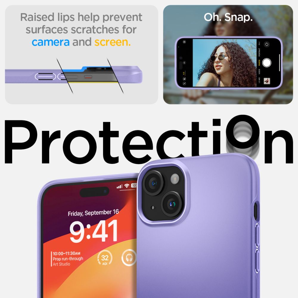Case Thin Fit iPhone 15 Iris Purple