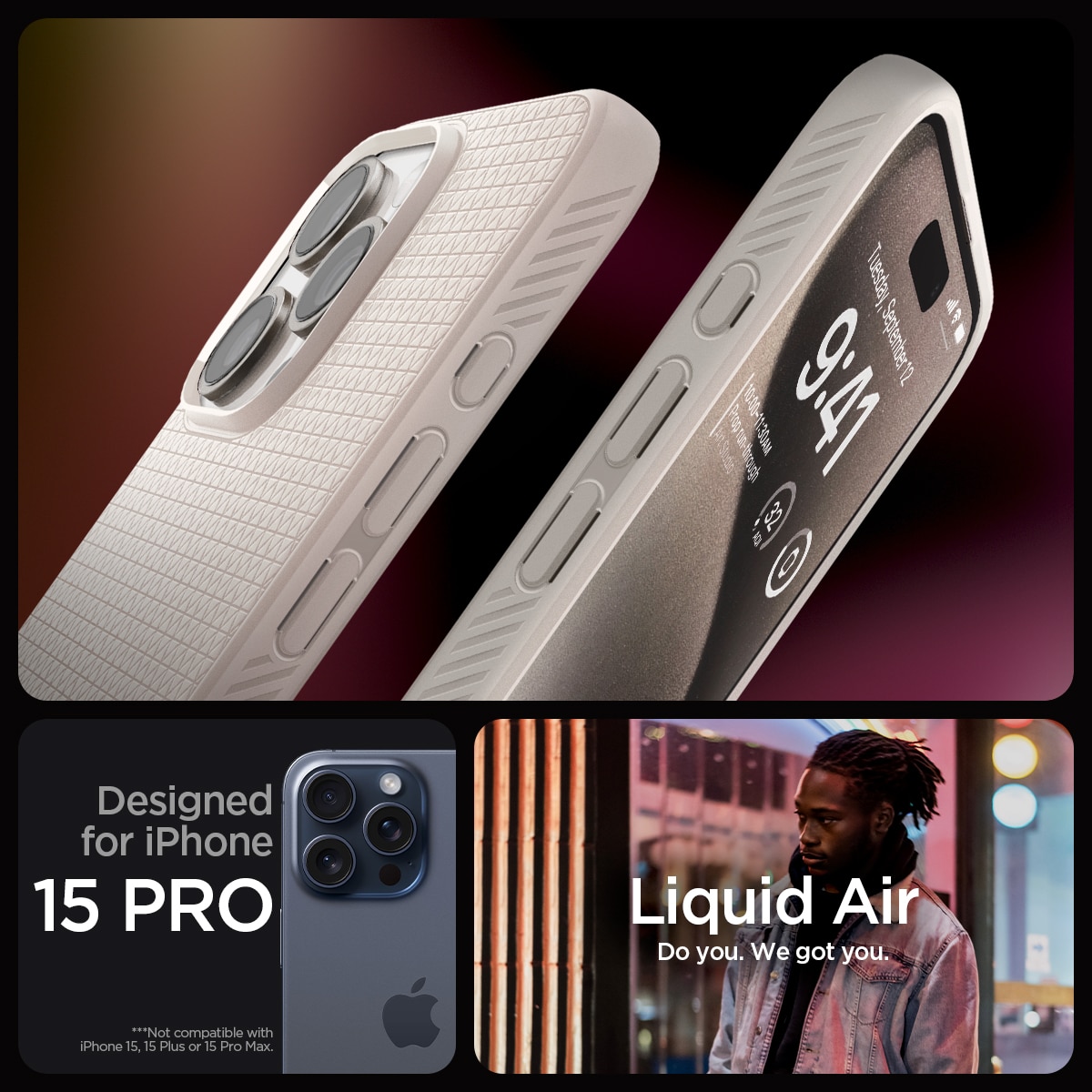 Case Liquid AiriPhone 15 Pro Natural Titanium