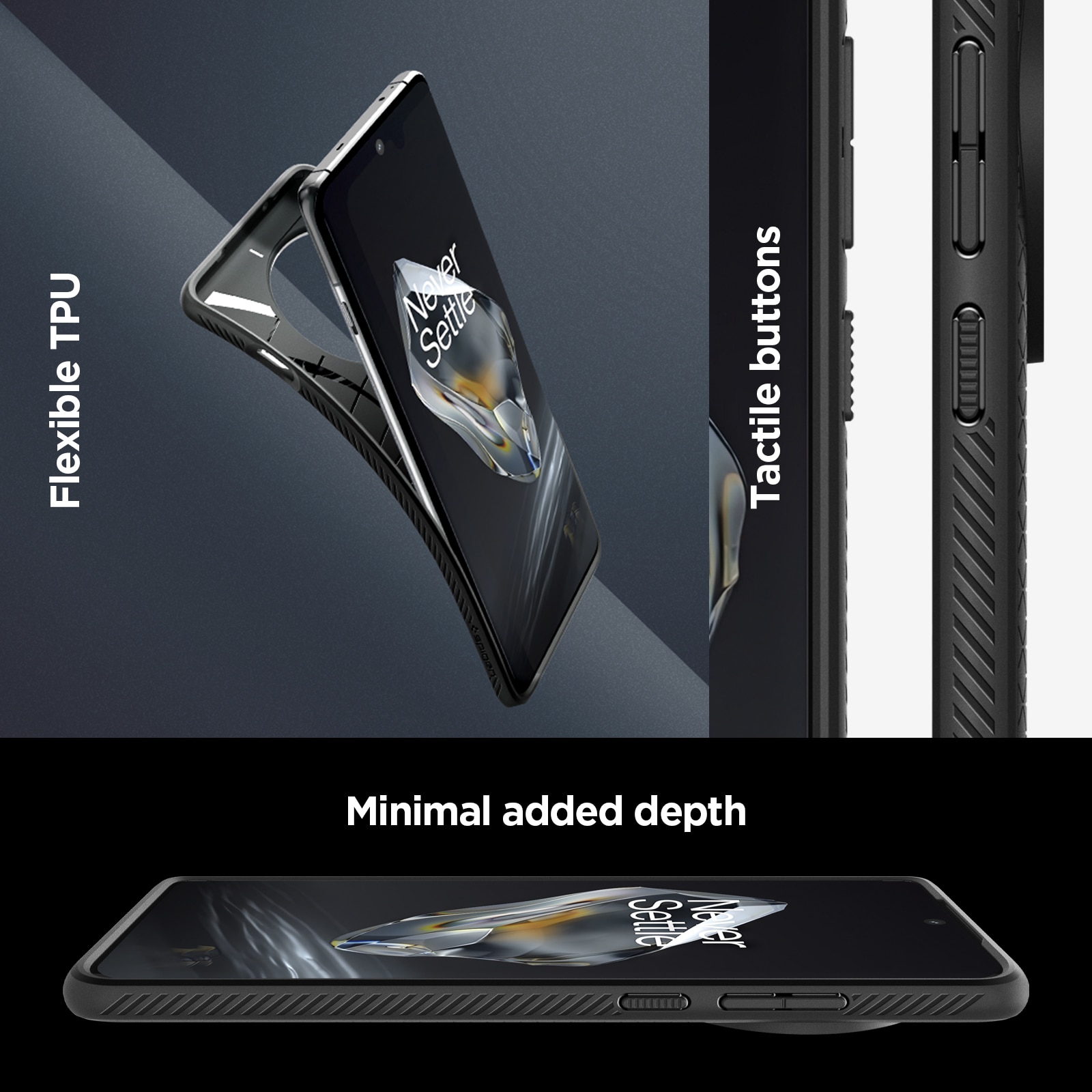 Case Liquid Air OnePlus 12 zwart