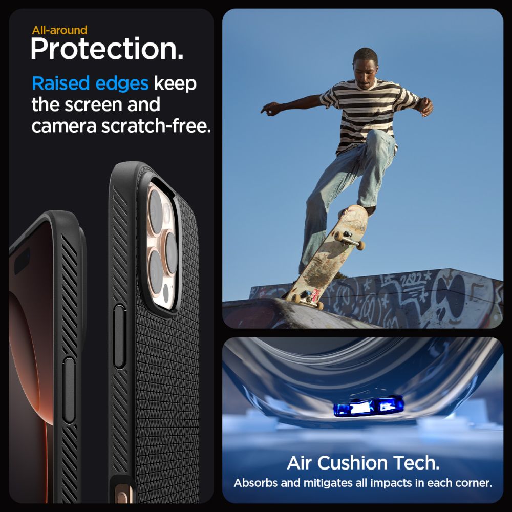 Case Liquid Air iPhone 16 Pro Matte Black