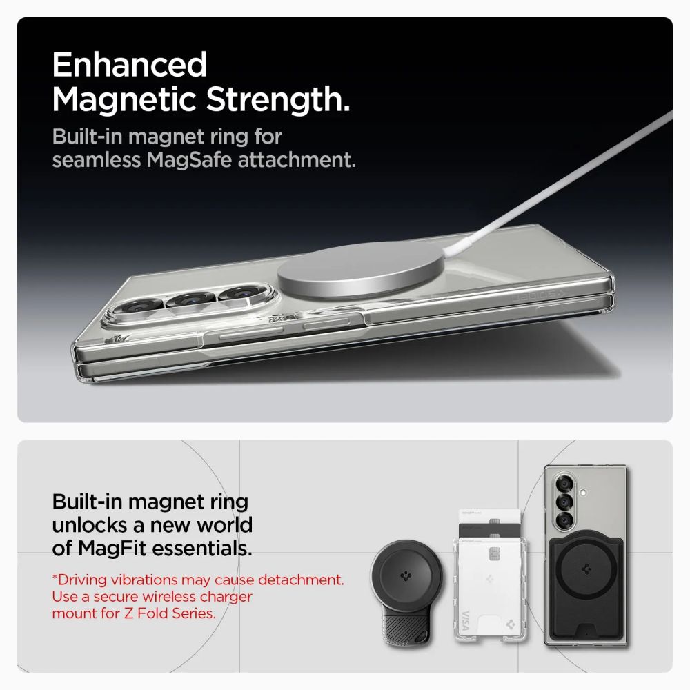 Case AirSkin MagSafe Samsung Galaxy Z Fold 7 Clear White