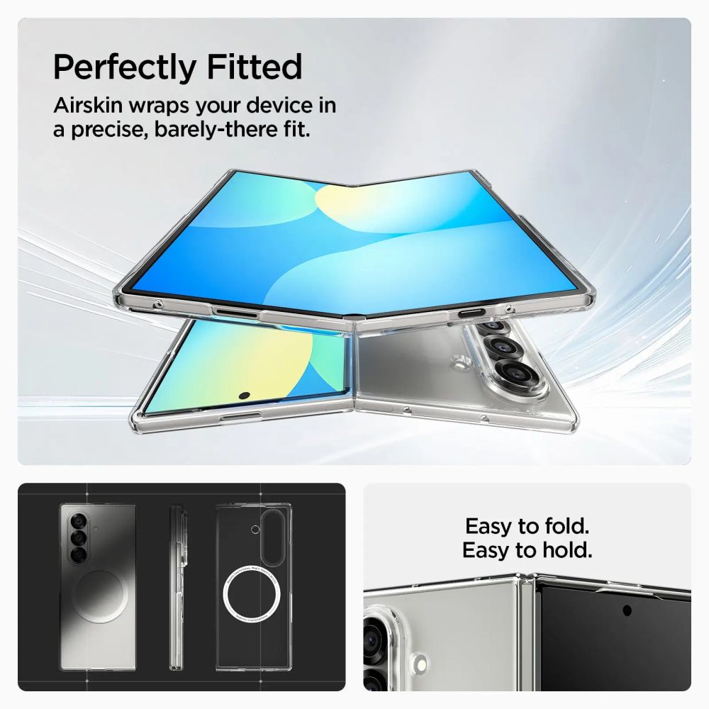 Case AirSkin MagSafe Samsung Galaxy Z Fold 7 Clear White