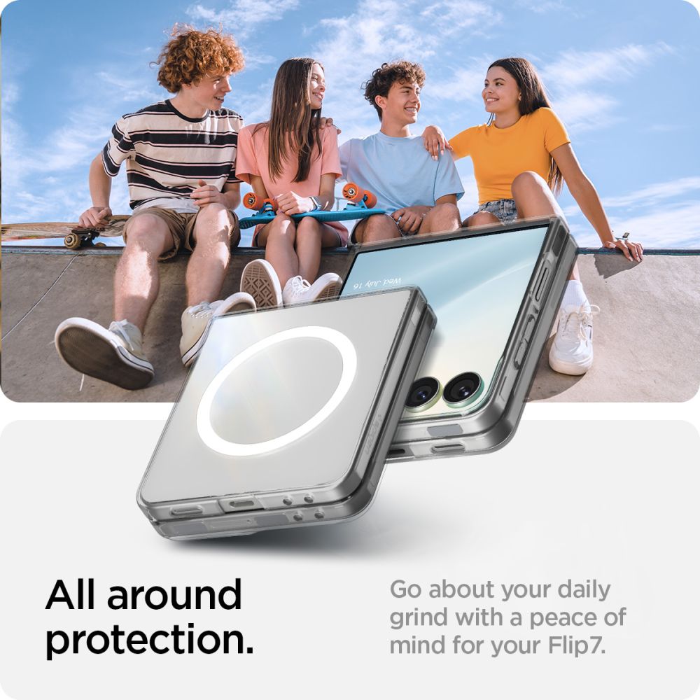 Case AirSkin MagSafe Samsung Galaxy Z Flip 7 Clear White
