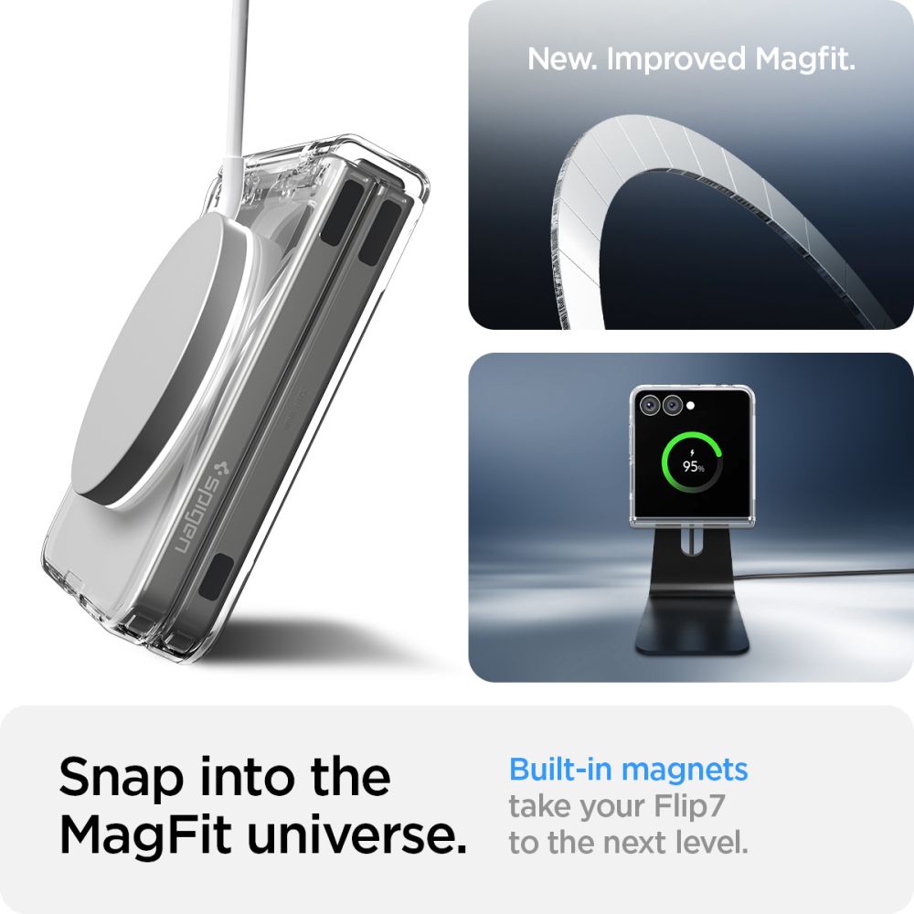 Case AirSkin MagSafe Samsung Galaxy Z Flip 7 Clear White