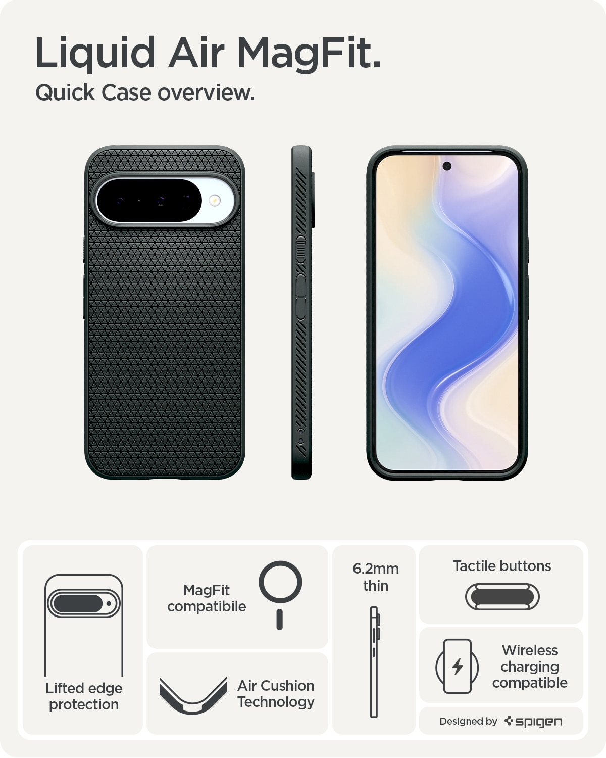 Case Liquid Air MagSafe Google Pixel 10 Abyss Green