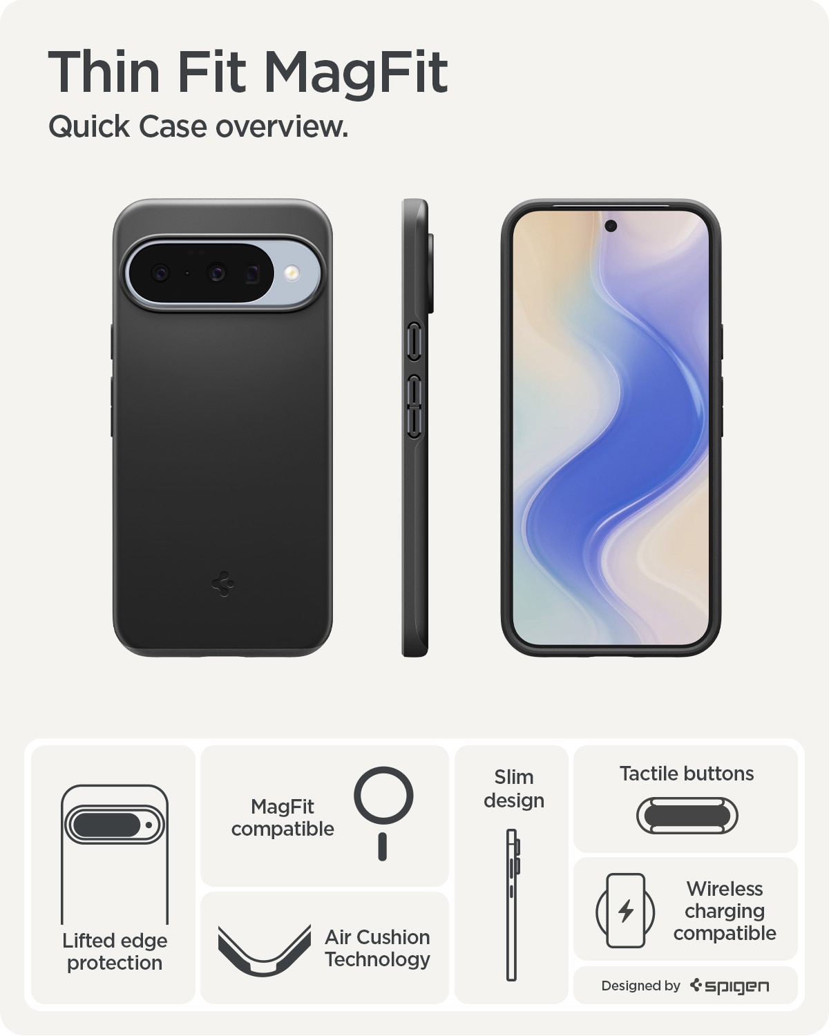 Case Thin Fit MagSafe Google Pixel 10 Pro Black