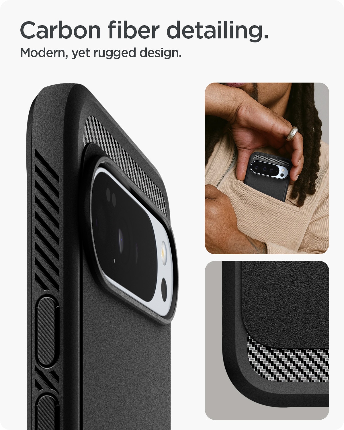 Case Rugged Armor MagSafe Google Pixel 10 Pro XL Zwart
