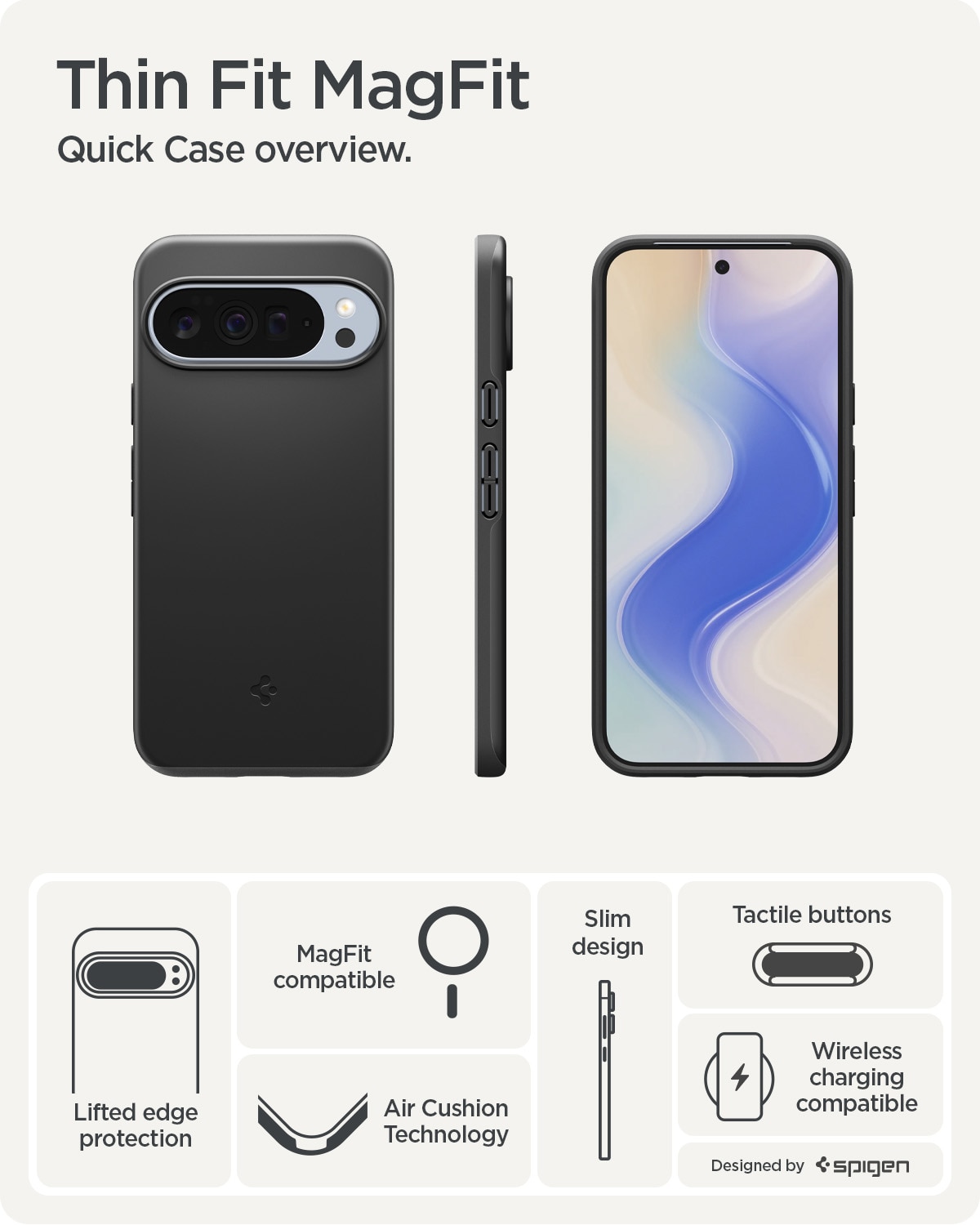 Case Thin Fit MagSafe Google Pixel 10 Pro XL Black