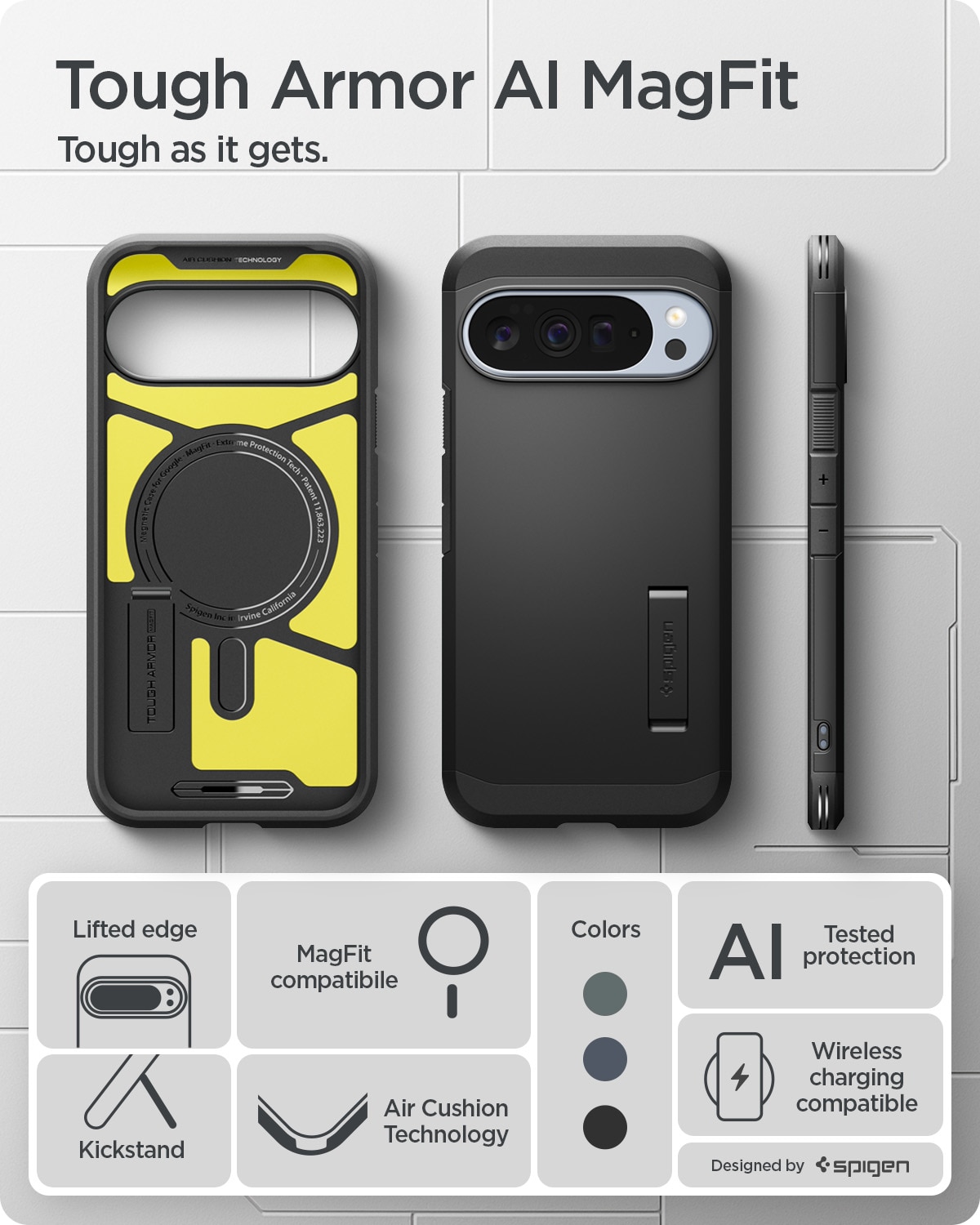 Case Tough Armor MagSafe Google Pixel 10 Pro XL Zwart