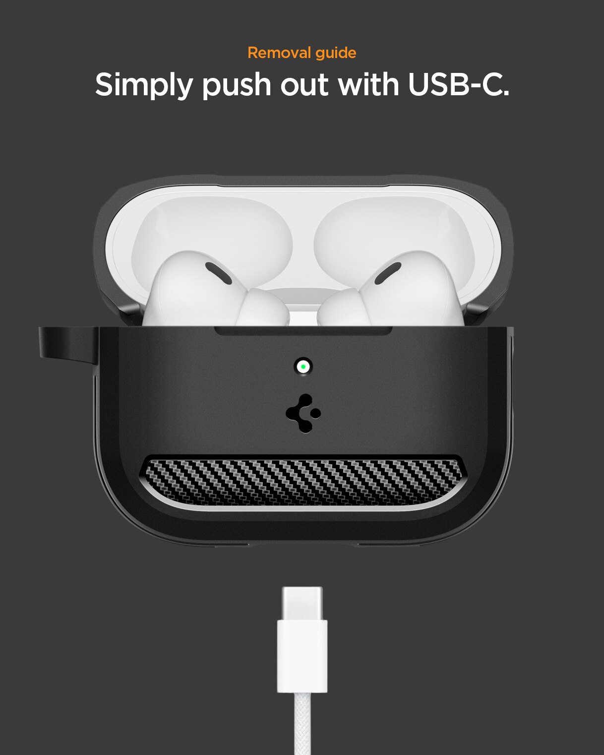 Case Rugged Armor Apple AirPods Pro 3 zwart