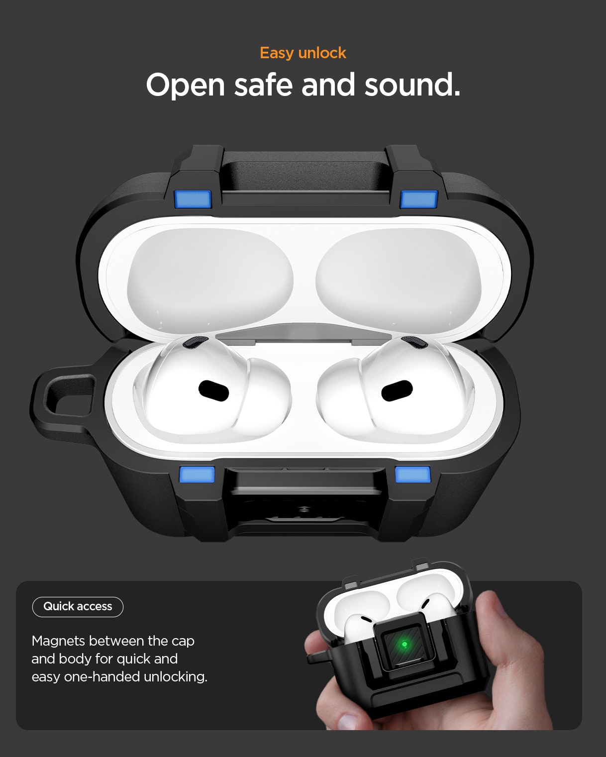 Lock Fit Hoesje Apple AirPods Pro 3 Matte Black