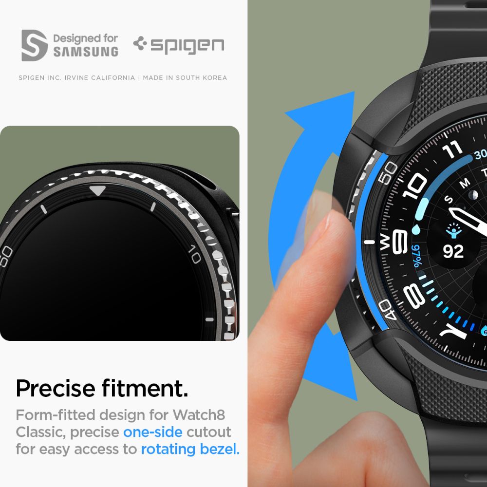 Case Liquid Air Samsung Galaxy Watch 8 Classic Black