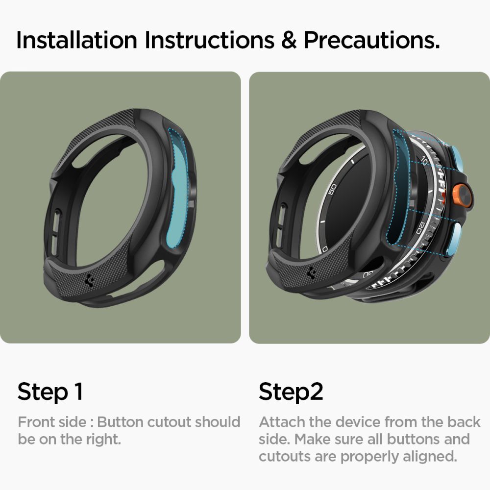 Case Liquid Air Samsung Galaxy Watch 8 Classic Black