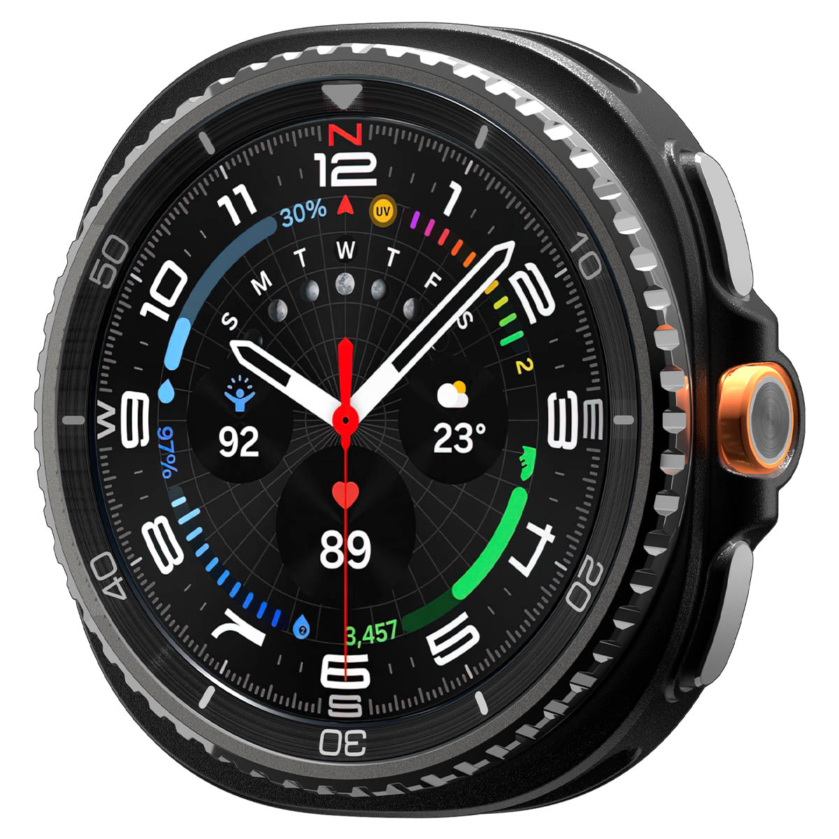 Case Rugged Armor Samsung Galaxy Watch 8 Classic Black