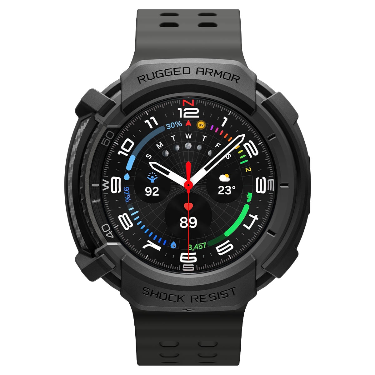 Case Rugged Armor Samsung Galaxy Watch 8 Classic Black