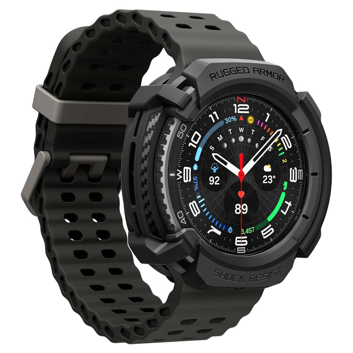 Case Rugged Armor Samsung Galaxy Watch 8 Classic Black