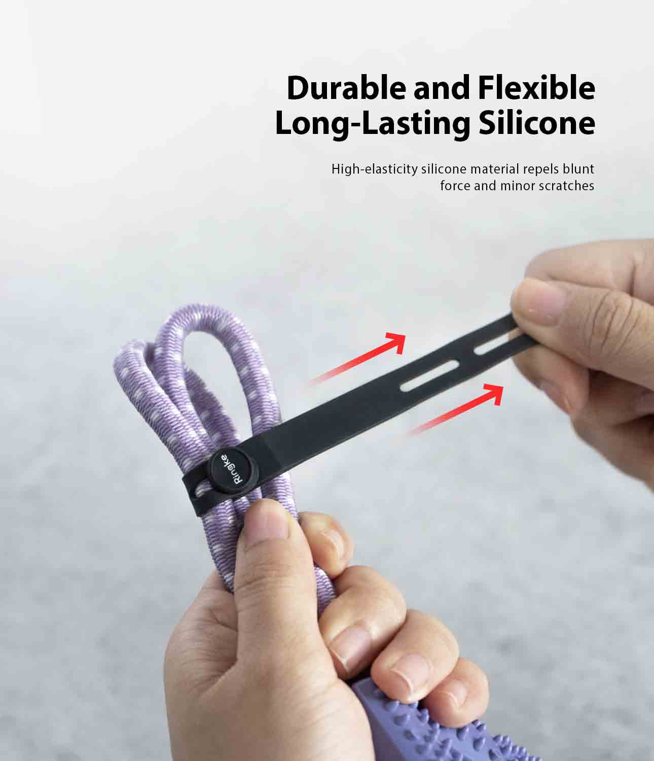 Silicone Cable Tie (5-pack) Black