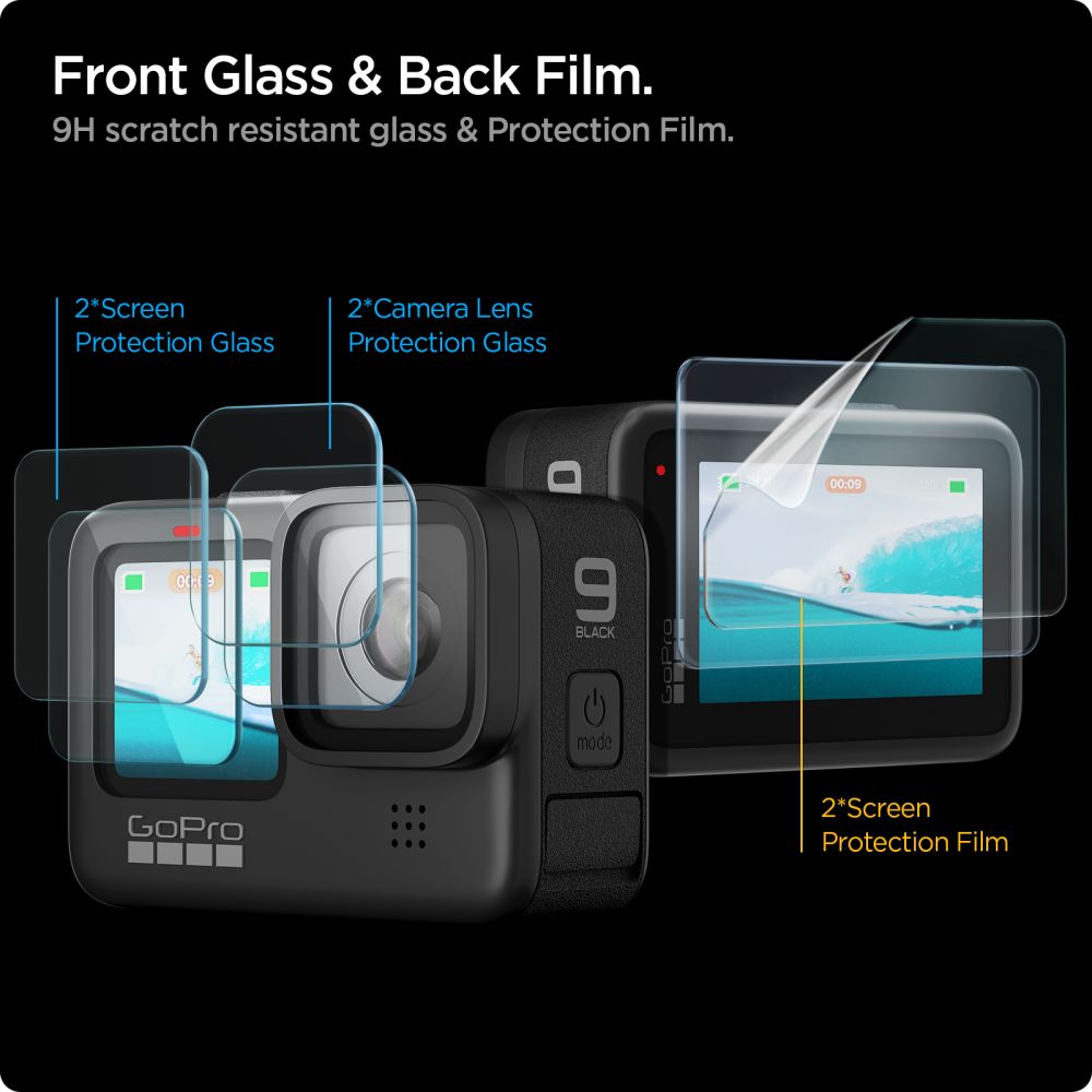 Screen Protector GLAS.tR SLIM + Film GoPro Hero11 (2-pack)