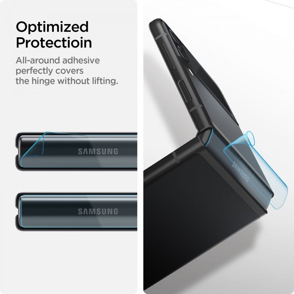 Optik Lens Protector + Hinge Film Black Samsung Galaxy Z Flip 3 Zwart