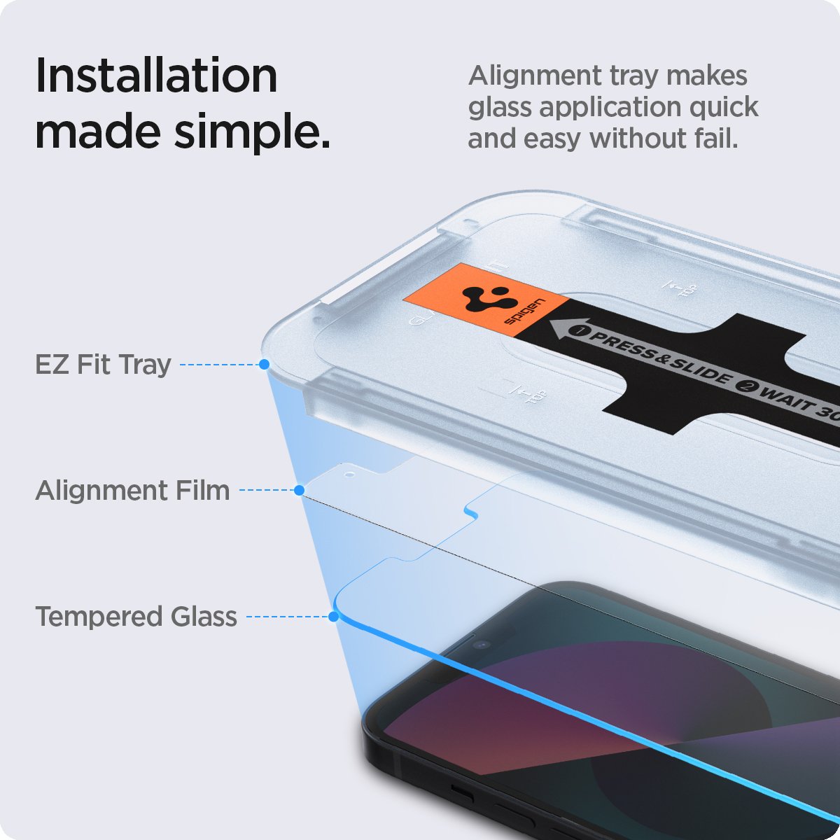 Screen Protector GLAS.tR EZ Fit (2-pack) iPhone 13 Pro