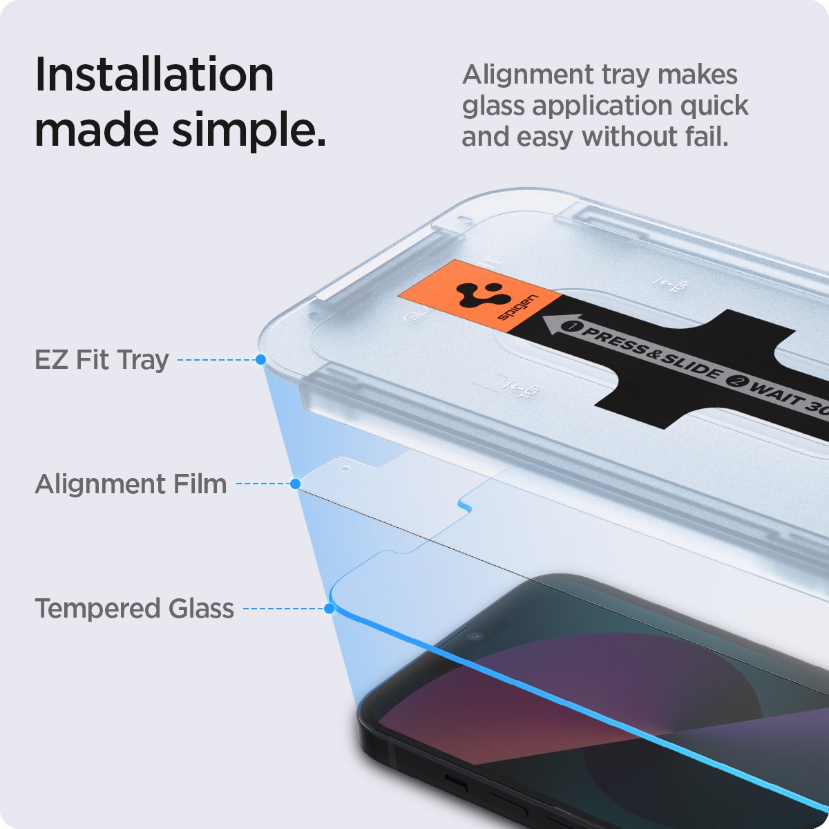 Screen Protector GLAS.tR EZ Fit (2-pack) iPhone 13