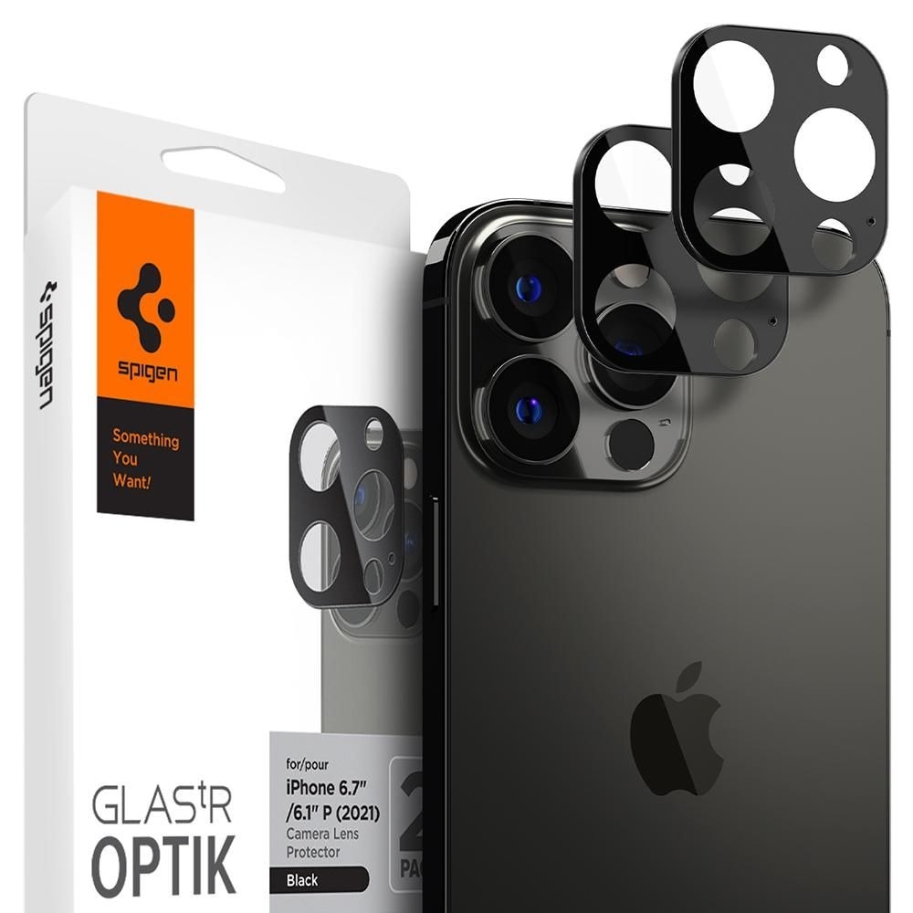 Optik Lens Protector Black (2-pack) iPhone 13 Pro/13 Pro Max Zwart