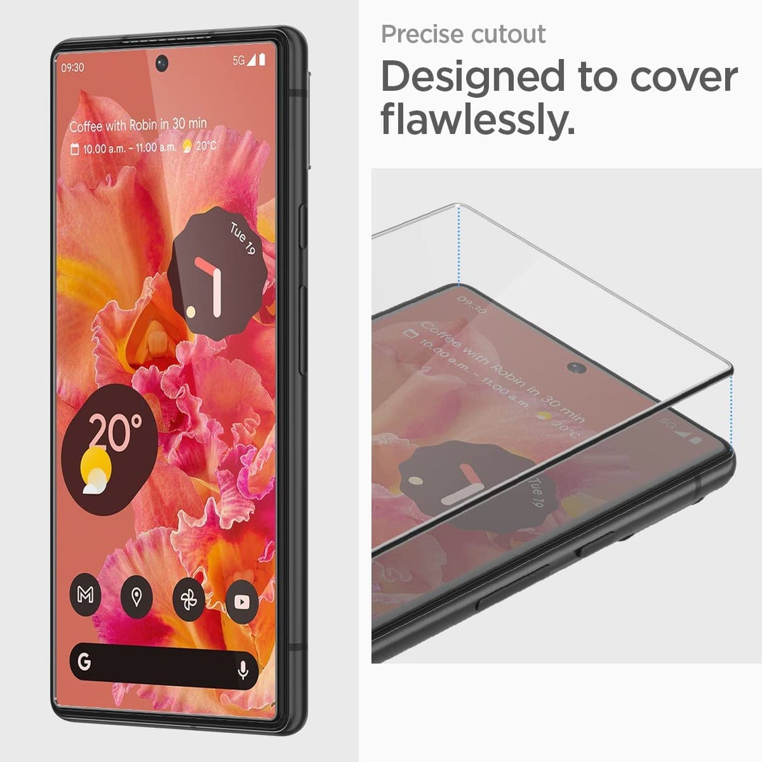 Full Cover Screen GLAS.tR SLIM Google Pixel 6 Zwart