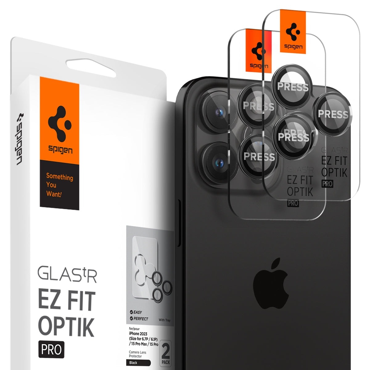iPhone 15 Pro Max EZ Fit Optik Pro Lens Protector (2-pack)