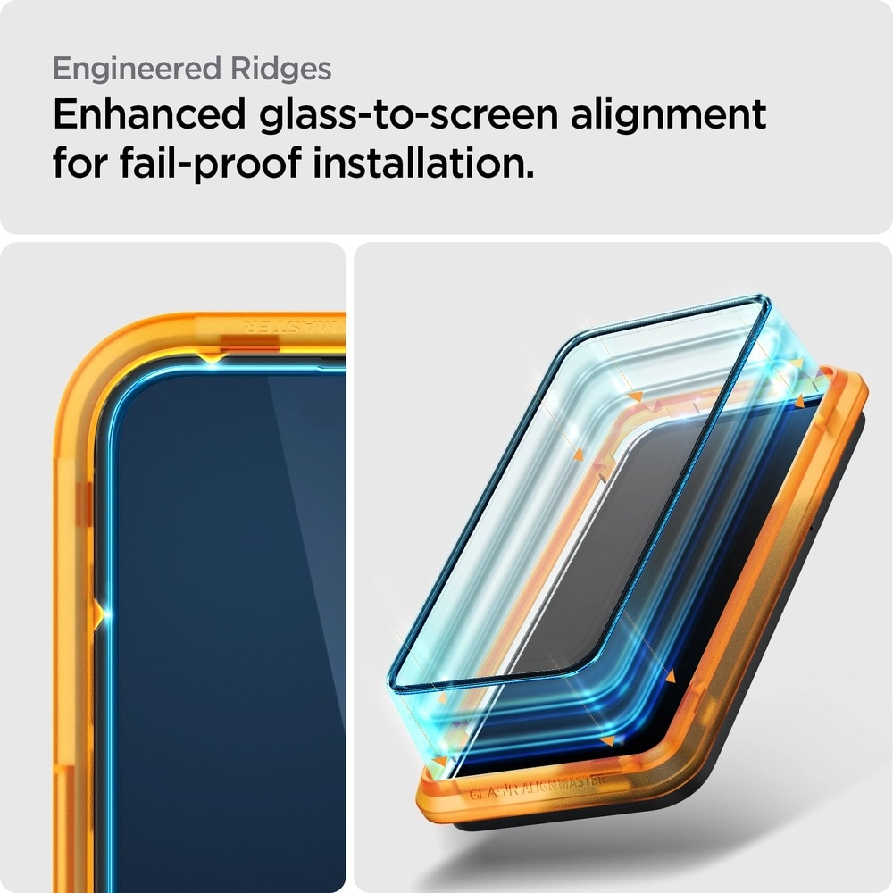 AlignMaster Glas:tR (2-pack) iPhone 14 Pro Zwart