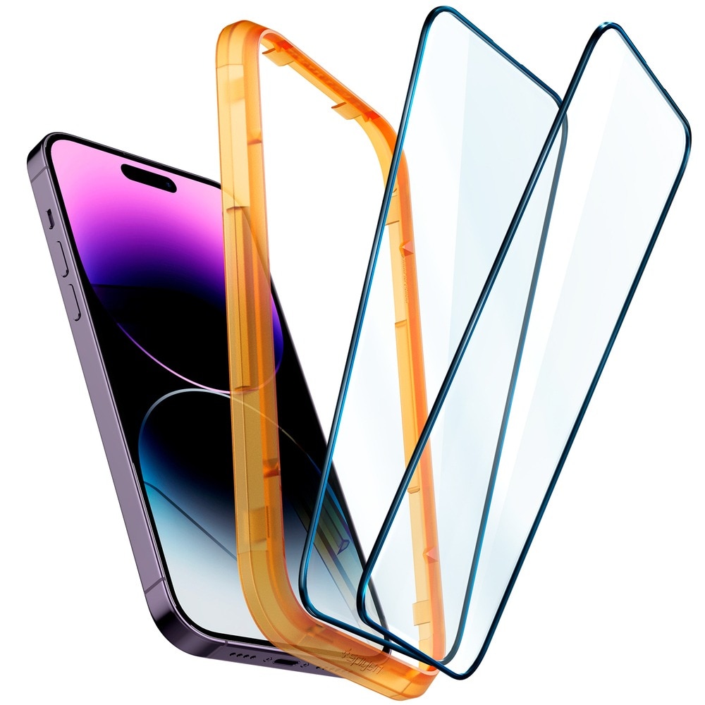 AlignMaster Glas:tR (2-pack) iPhone 14 Pro Max Zwart