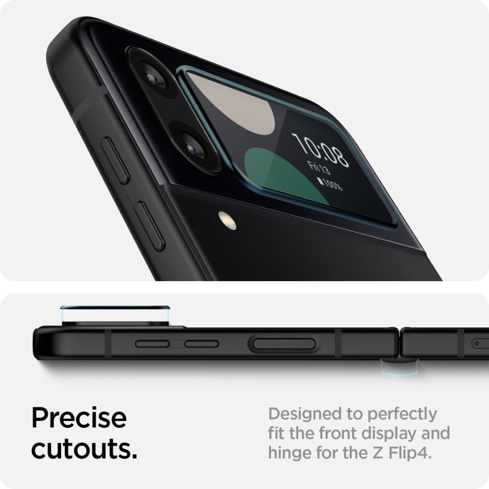 Glas.tR EZ Fit Screen Protector + Hinge Film Samsung Galaxy Z Flip 4 Zwart