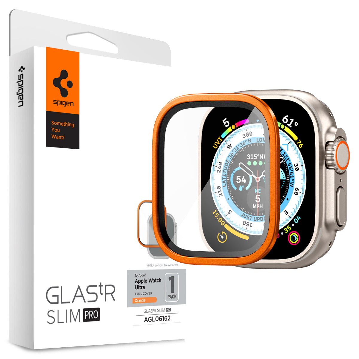 Screen Protector Glas.tR Slim Pro Apple Watch Ultra 49mm oranje