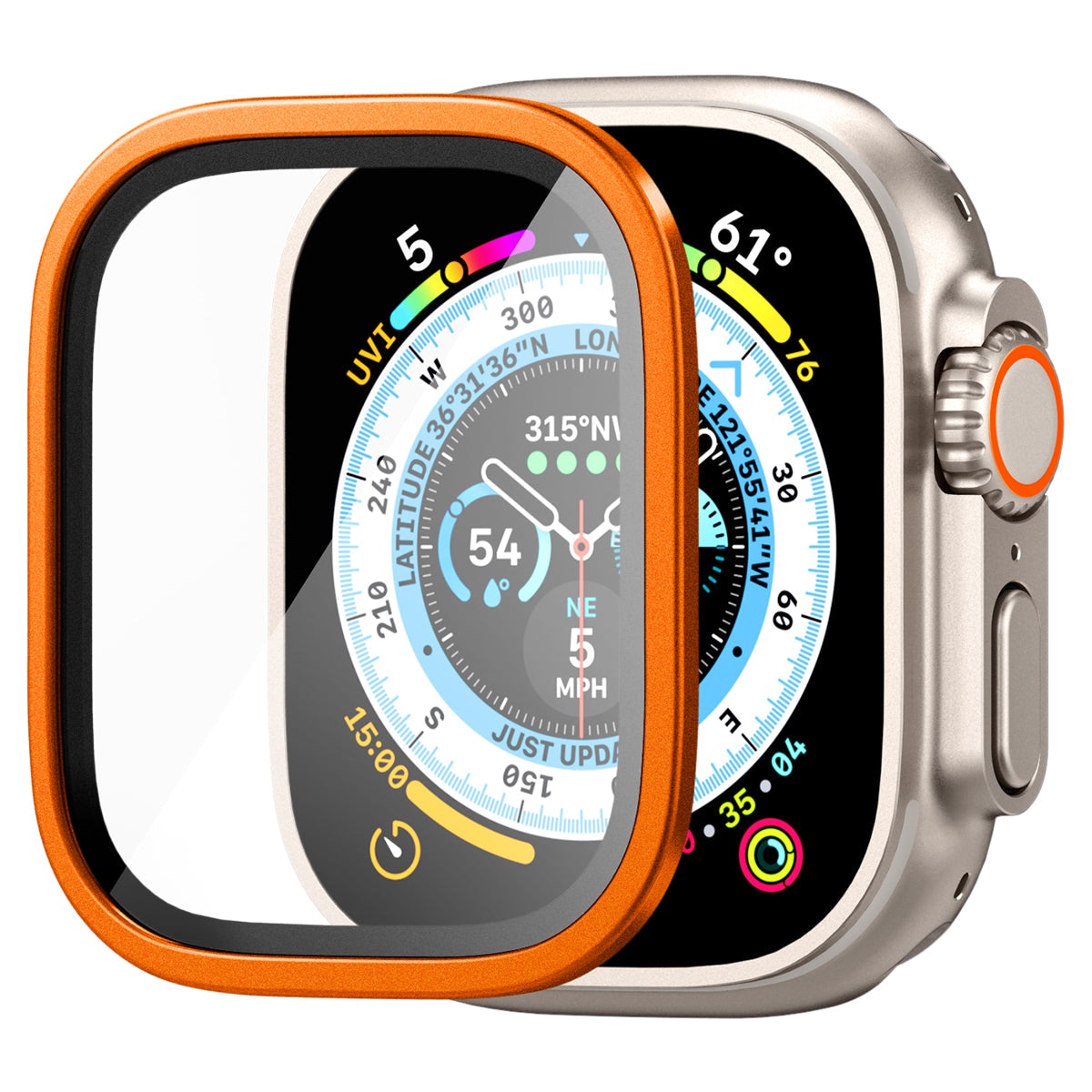 Screen Protector Glas.tR Slim Pro Apple Watch Ultra 49mm oranje