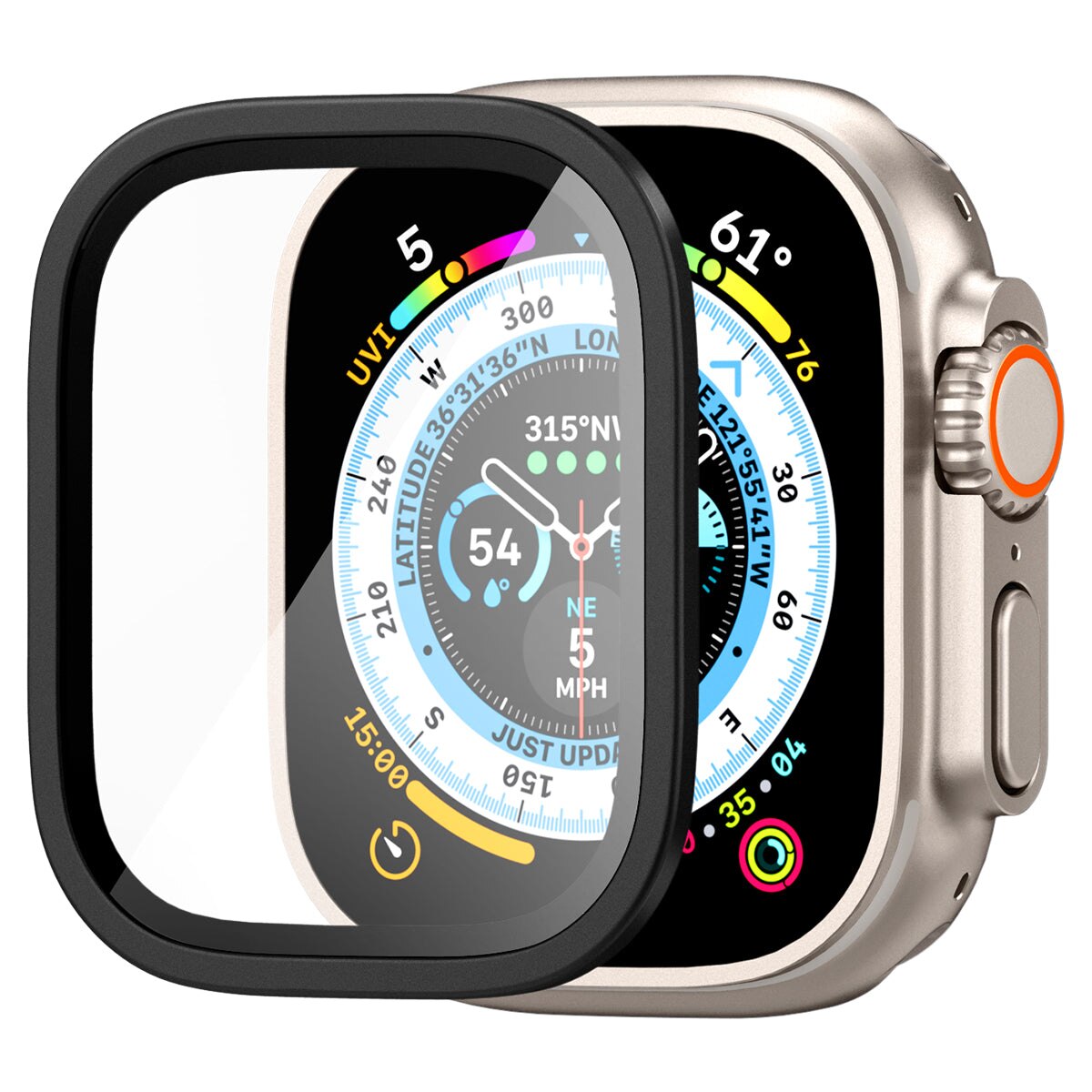 Screen Protector Glas.tR Slim Pro Apple Watch Ultra 49mm zwart