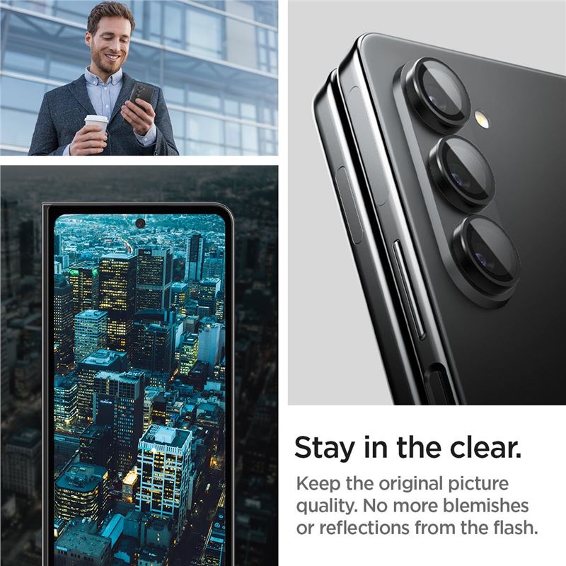 Samsung Galaxy Z Fold 5 EZ Fit Optik Lens Protector (2-pack) Black