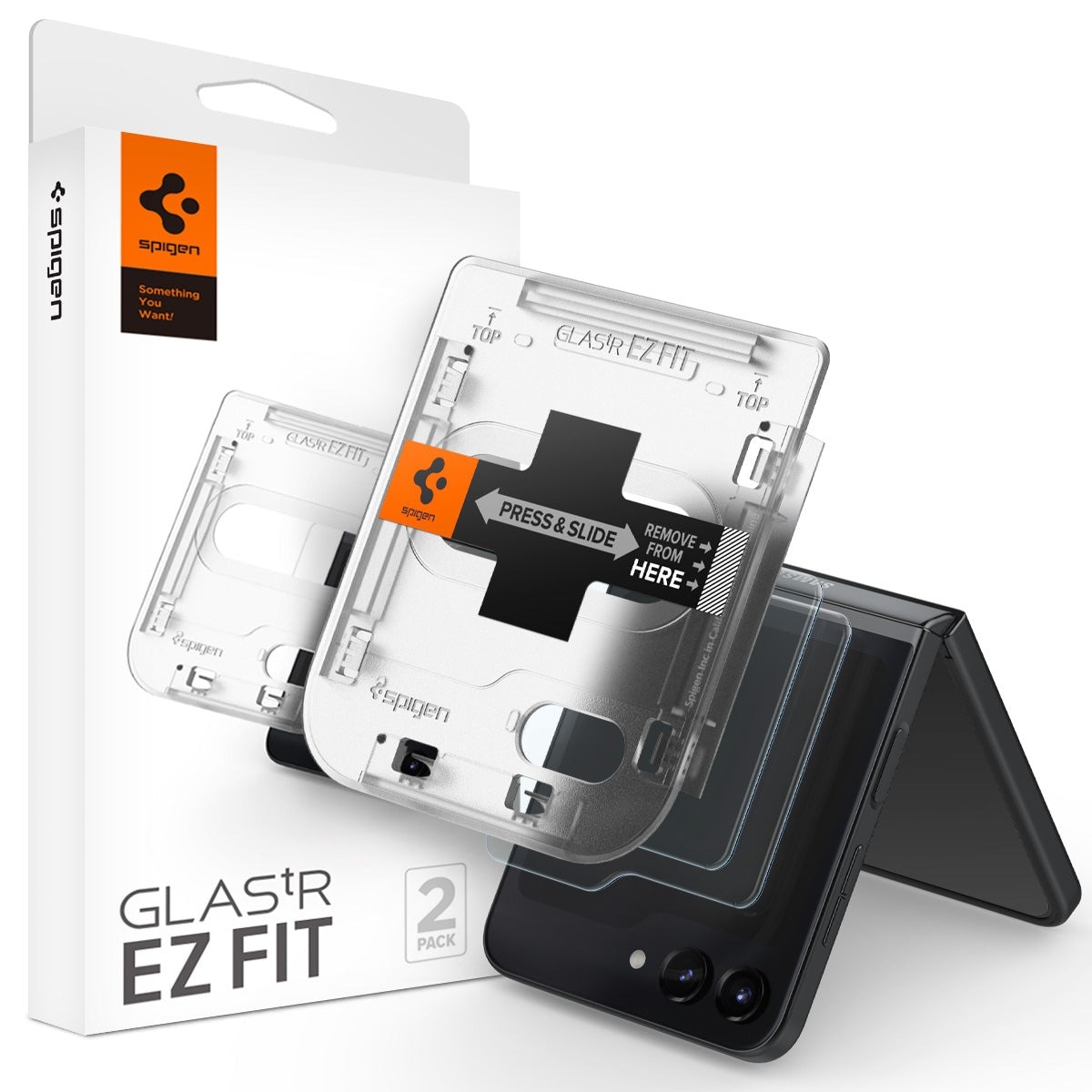 Cover Screen Protector GLAS.tR EZ Fit (2-pack) Galaxy Z Flip 5