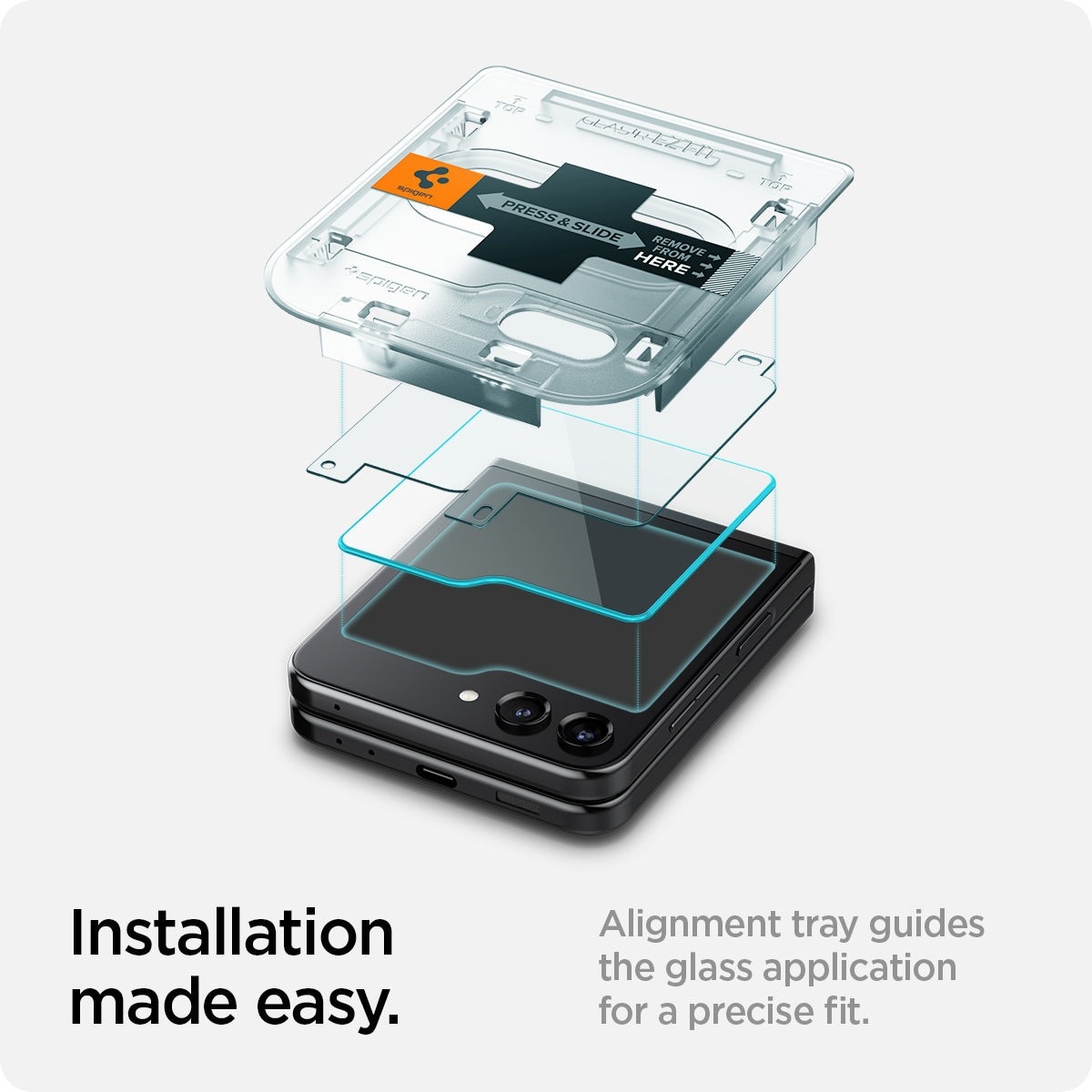 Cover Screen Protector GLAS.tR EZ Fit (2-pack) Galaxy Z Flip 5